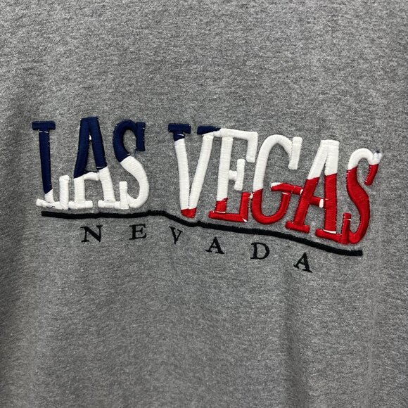Las Vegas Graphic Tee Large Gray Vintage Y2K Unisex Fit - Picture 5 of 14